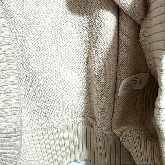 Aerie Down To Earth "CHEERS" Oversized Fleece Crew Sweatshirt Soft Oat XL - Picture 12 of 15